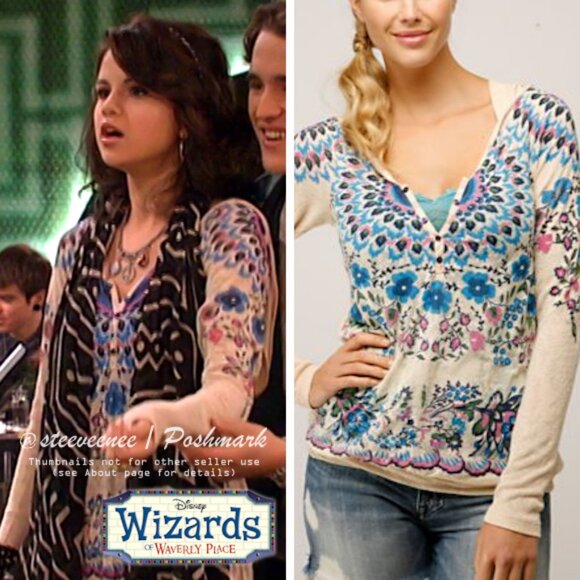 RARE Free People Winter Garden Hooded Henley ASO Alex Russo - Picture 1 of 13